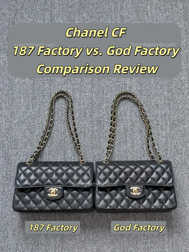 187 Factory vs. God Factory: Chanel CF Black Caviar Light Gold Hardware (LGW) Comparison Review